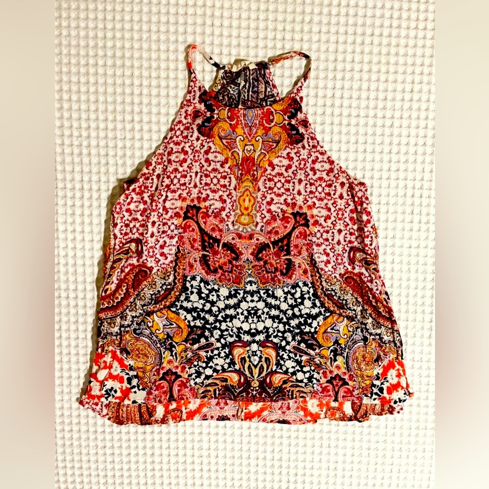 Sophie Rue Colorful Summer Tunic Tank Top Size Medium Women’s